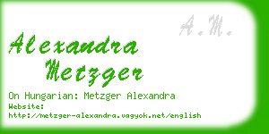 alexandra metzger business card